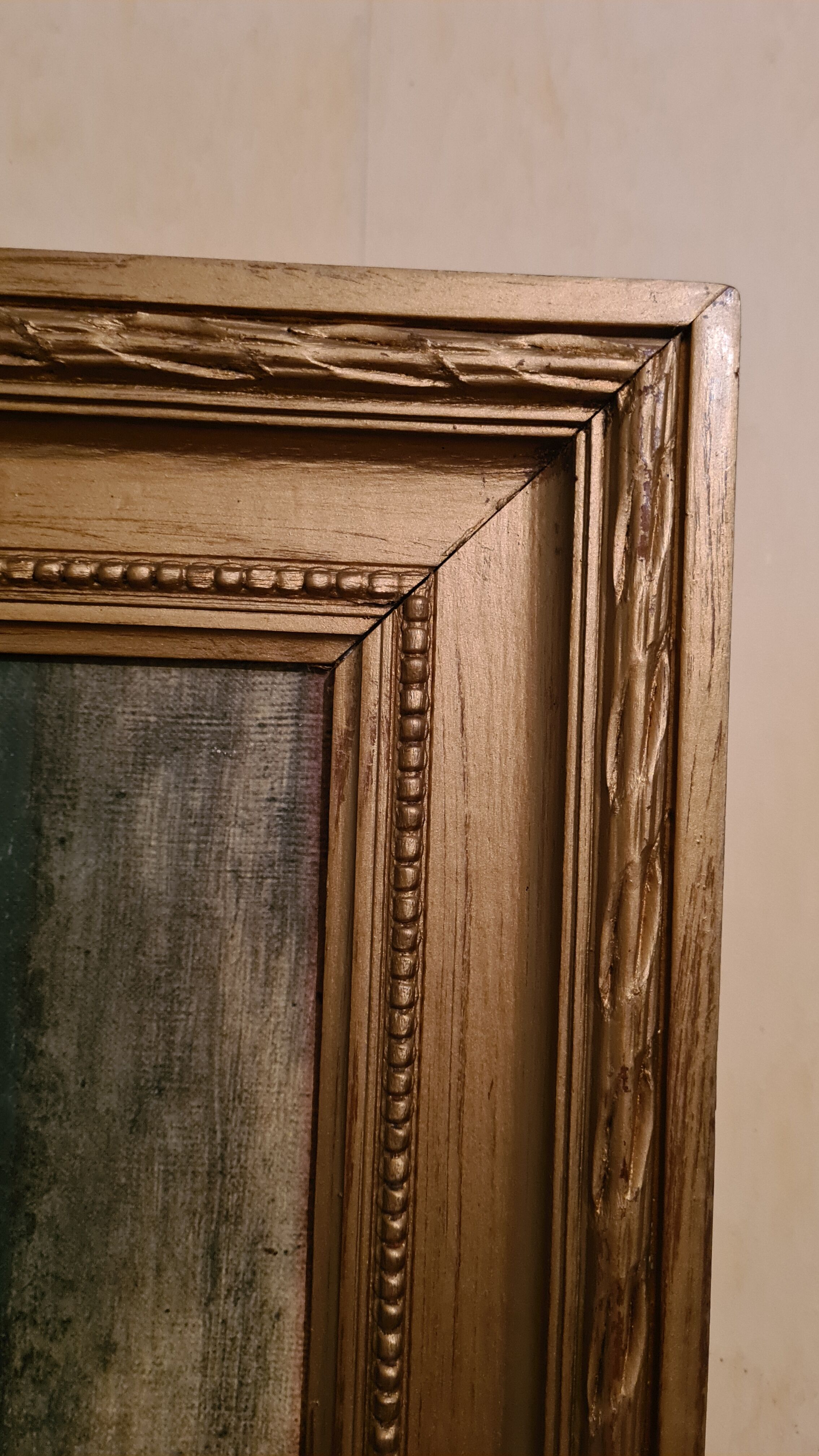 Vintage painting on cardboard