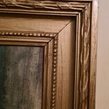 Vintage table on cardboard