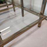 Pair of end of sofas in brushed iron signed Guy Lefevre
