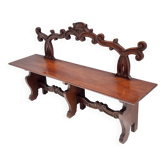Banc en hêtre massif sculpté de style baroque, Italie
