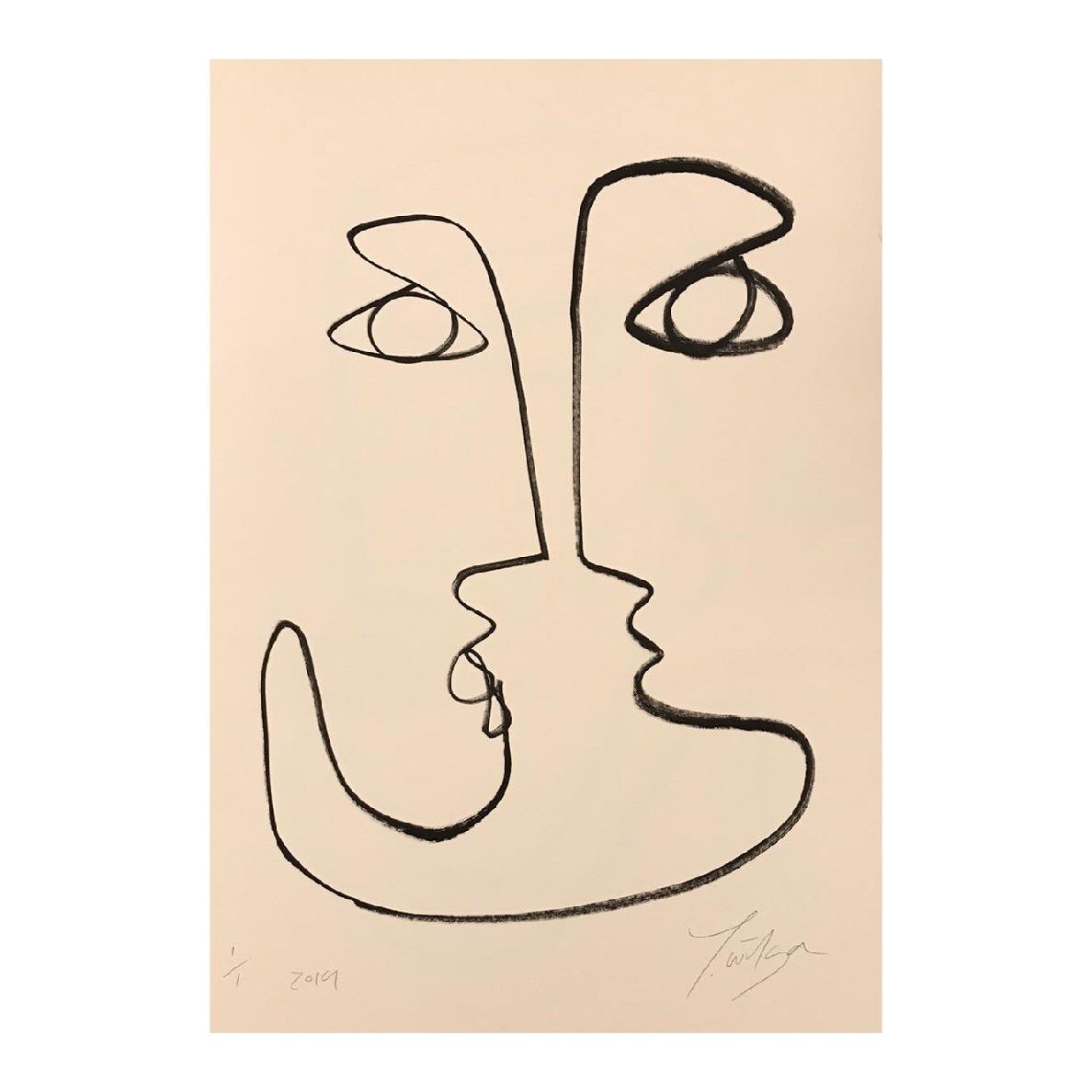 Peinture contemporaine 'all us friends' partie v original artwork