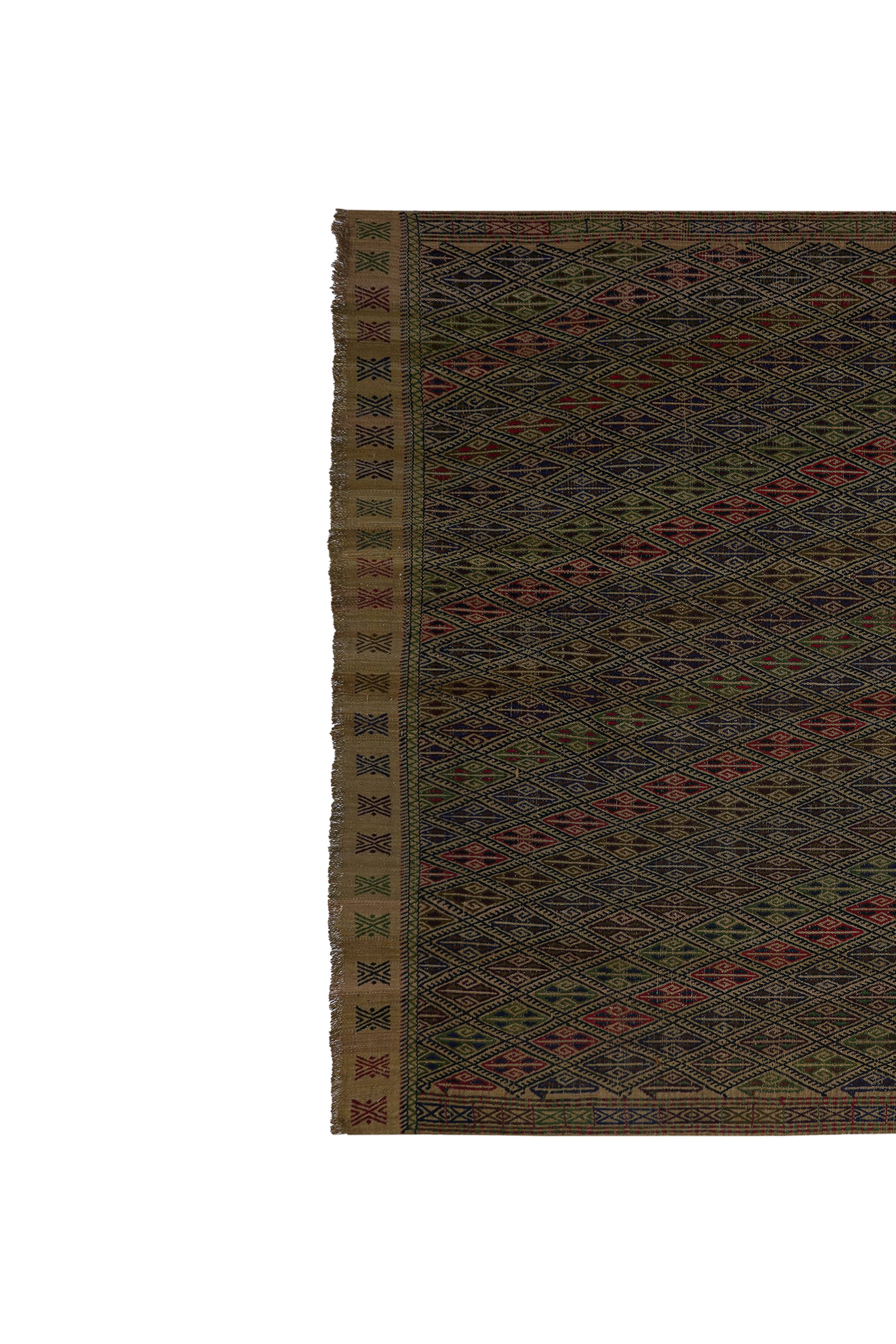 Vintage Turkish Oushak Handwoven Rug 165x217 cm