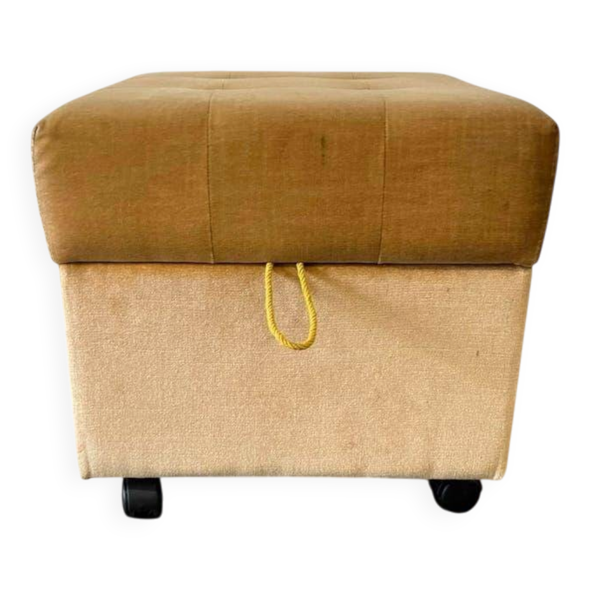 Vintage pouffe / footstool with storage space