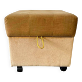 Vintage pouffe / footstool with storage space