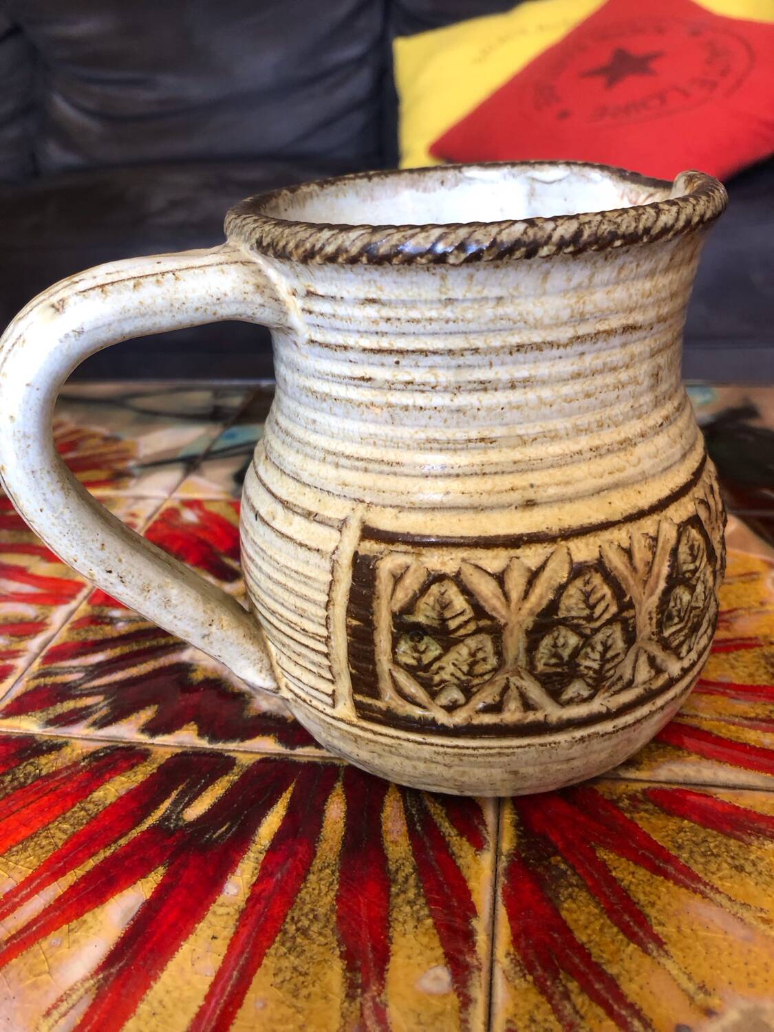 Vallauris ceramic pitcher signed GIRAUD Marcel