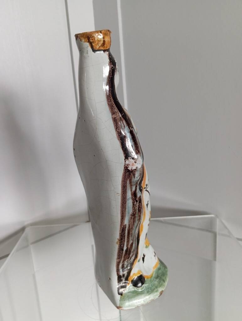 Virgin and Child in polychrome earthenware, 18th century, Nevers