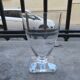6 Daum crystal water glasses 22cl with square base h 11.6cm