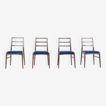 Ensemble de 4 chaises vintage Richard Hornby pour Heals Fyne Ladye Afromosia. Danois / Moderne / Mi