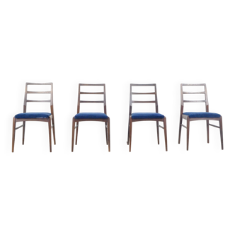 Set Of 4 Vintage Richard Hornby For Heals Fyne Ladye Afromosia Chairs. Danish / Modern / Mi