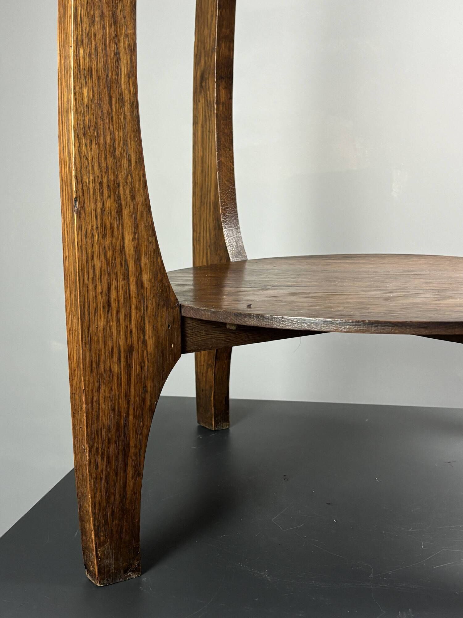 Dutch art deco Amsterdam school oak side table, 1930s