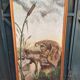 Large framed oil painting on hardboard