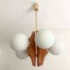 Vintage Chandelier with 5 Glass Globes from 1970s