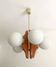 Vintage Chandelier with 5 Glass Globes from 1970s
