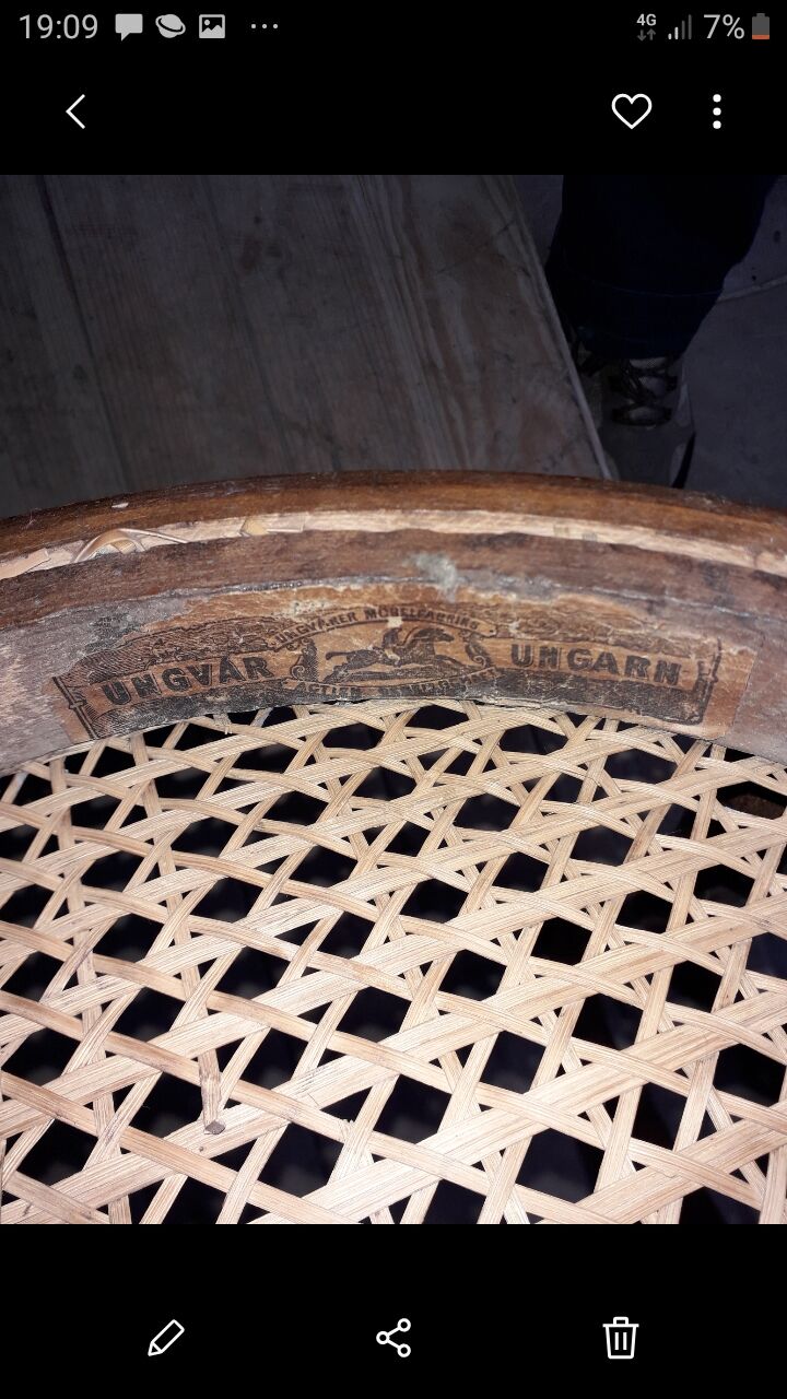 Chaise de bistrot 1900 en bois courbé