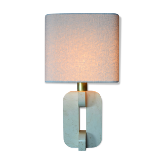 Italian mid century travertin table lamp