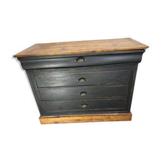 Louis Philippe black chest of drawers