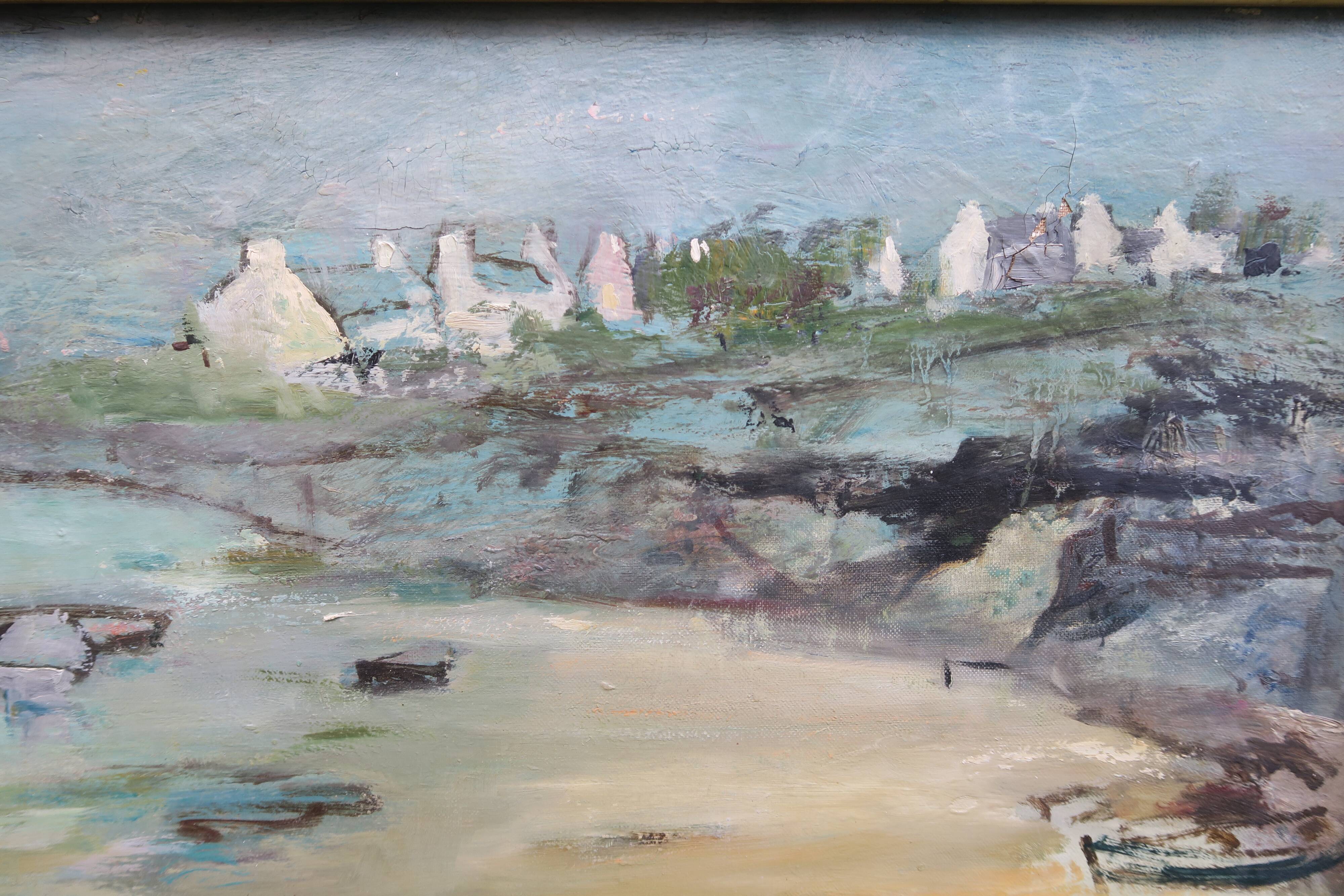 Painting seaside brittany artists' lounge 1970