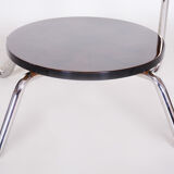 Walnut Art Deco table made in 1950s Czechia by Kovona