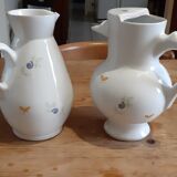 2 Pitchers in Faience of La Chapelle des Pots
