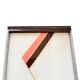 Art Deco wooden and painted glass plateau