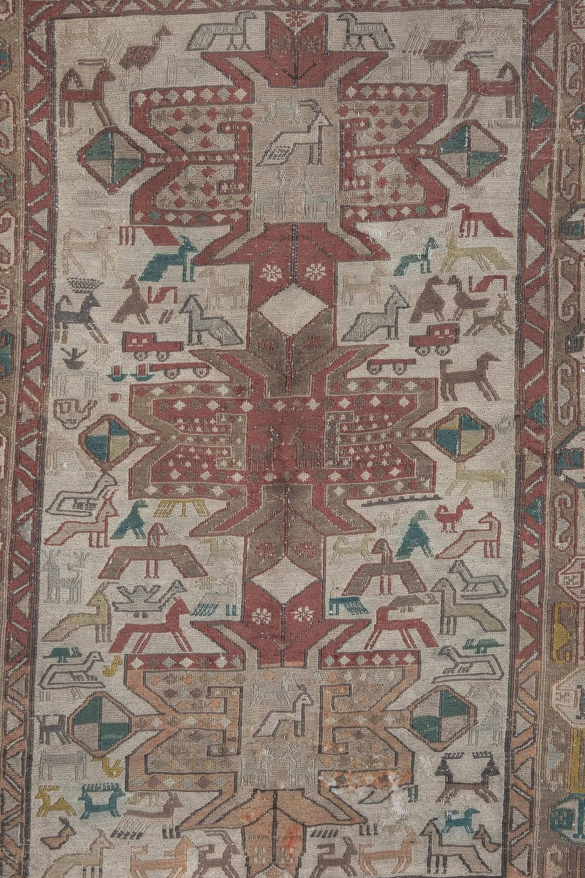 Vintage hand-embroidered tablecloth 100x142 cm