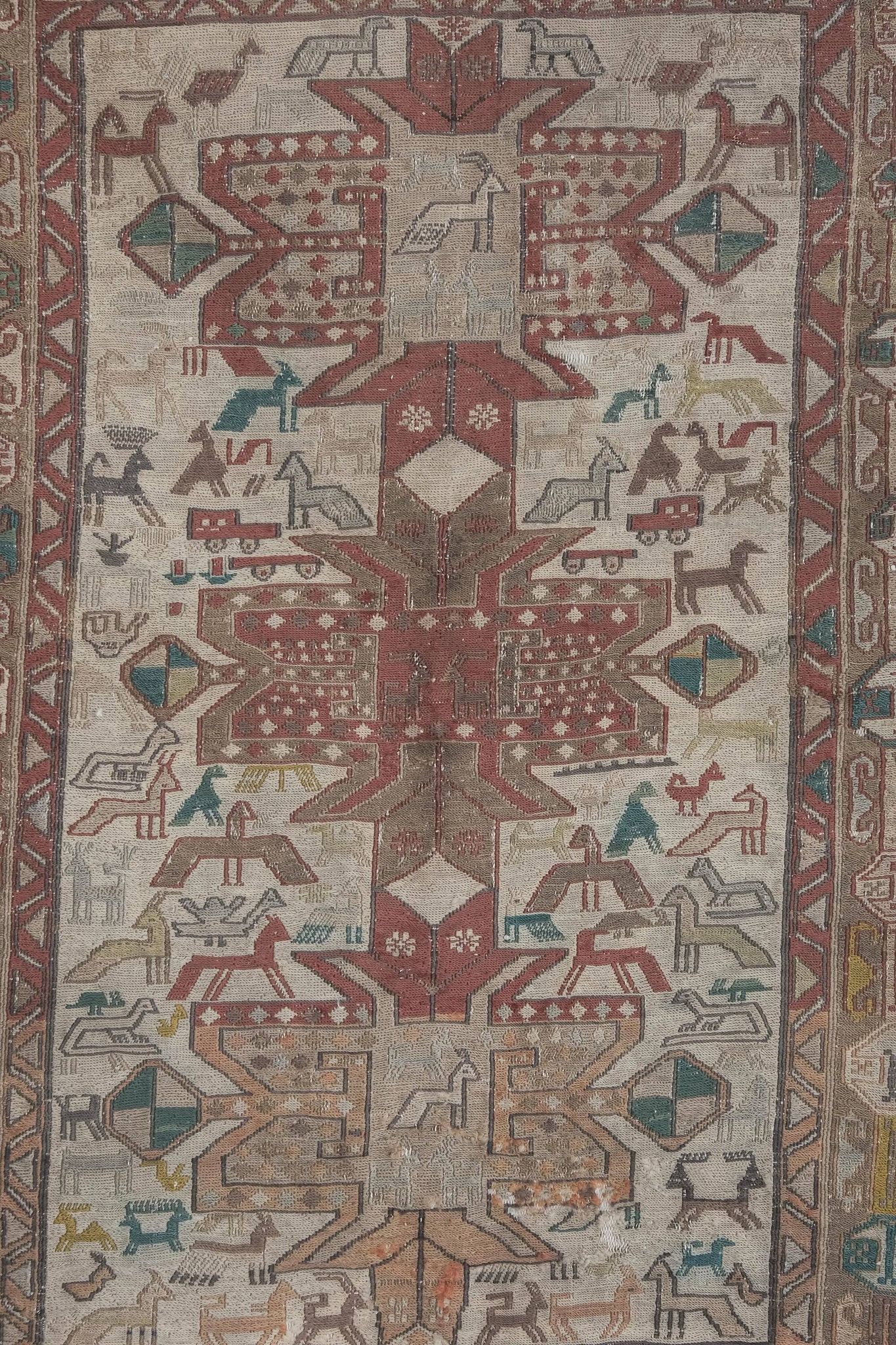 Vintage hand-embroidered tablecloth 100x142 cm