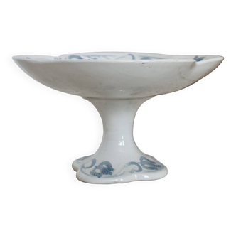 Large pedestal dish - Tircis model - Antique earthenware tableware set from Sarreguemines