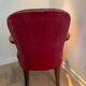 Antique armchair in burgundy velvet