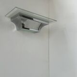 Pair of modernist Henri Petitot wall lights, chrome-plated brass, France, 1930