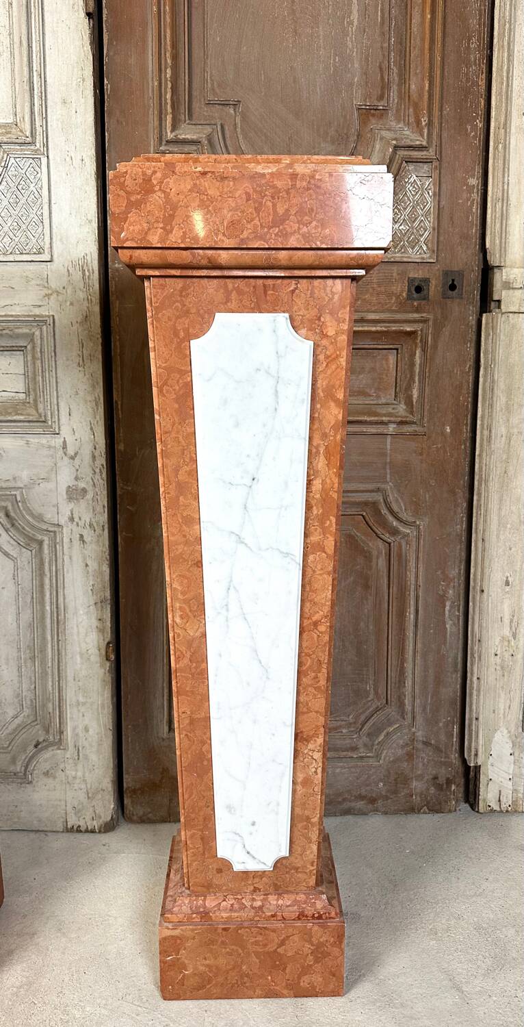 Pair of 20th century marble columns