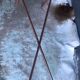 Old pink metal console