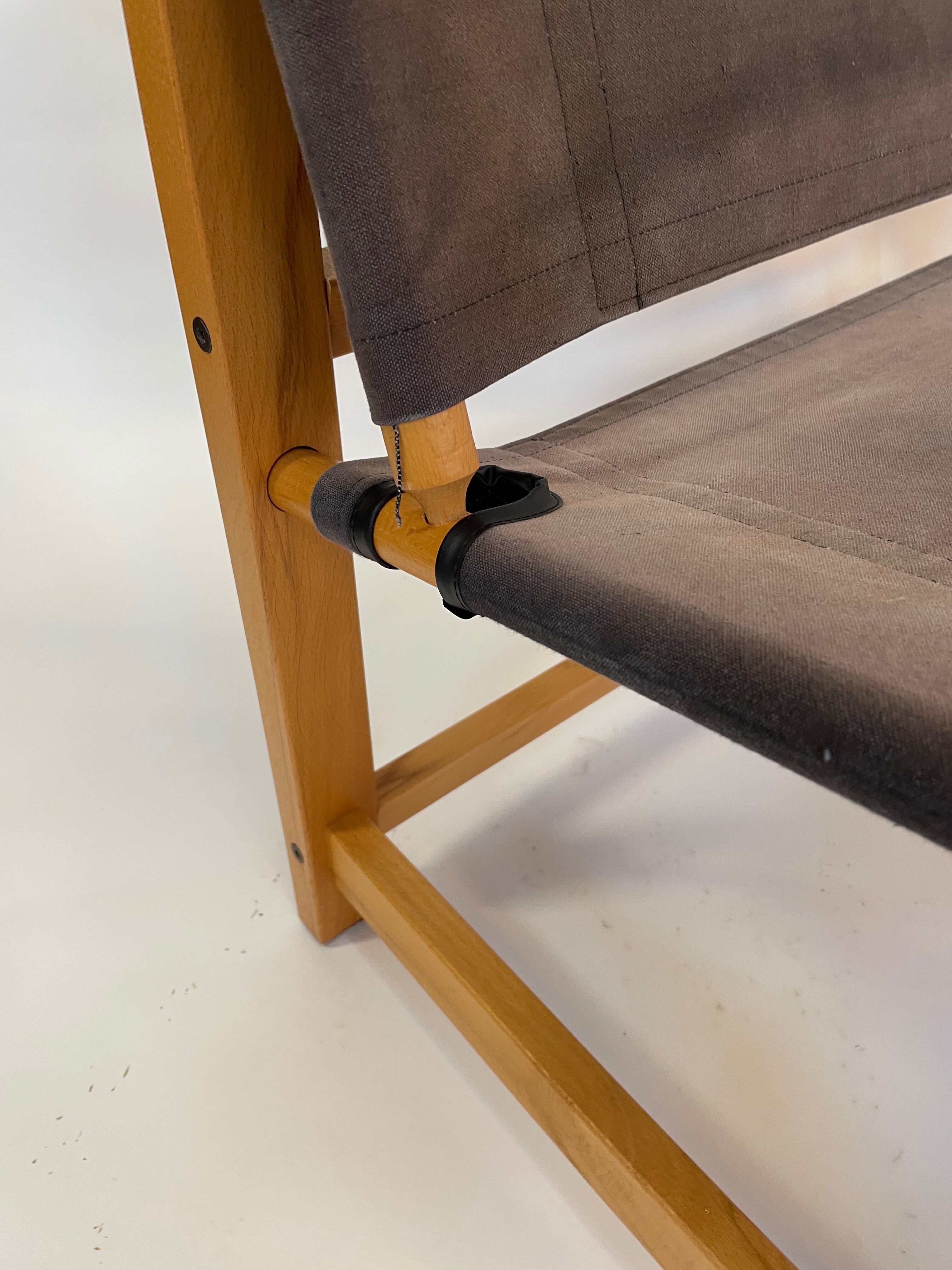 Vintage Safari Chair 1980s Hyllinge Møbler Denmark