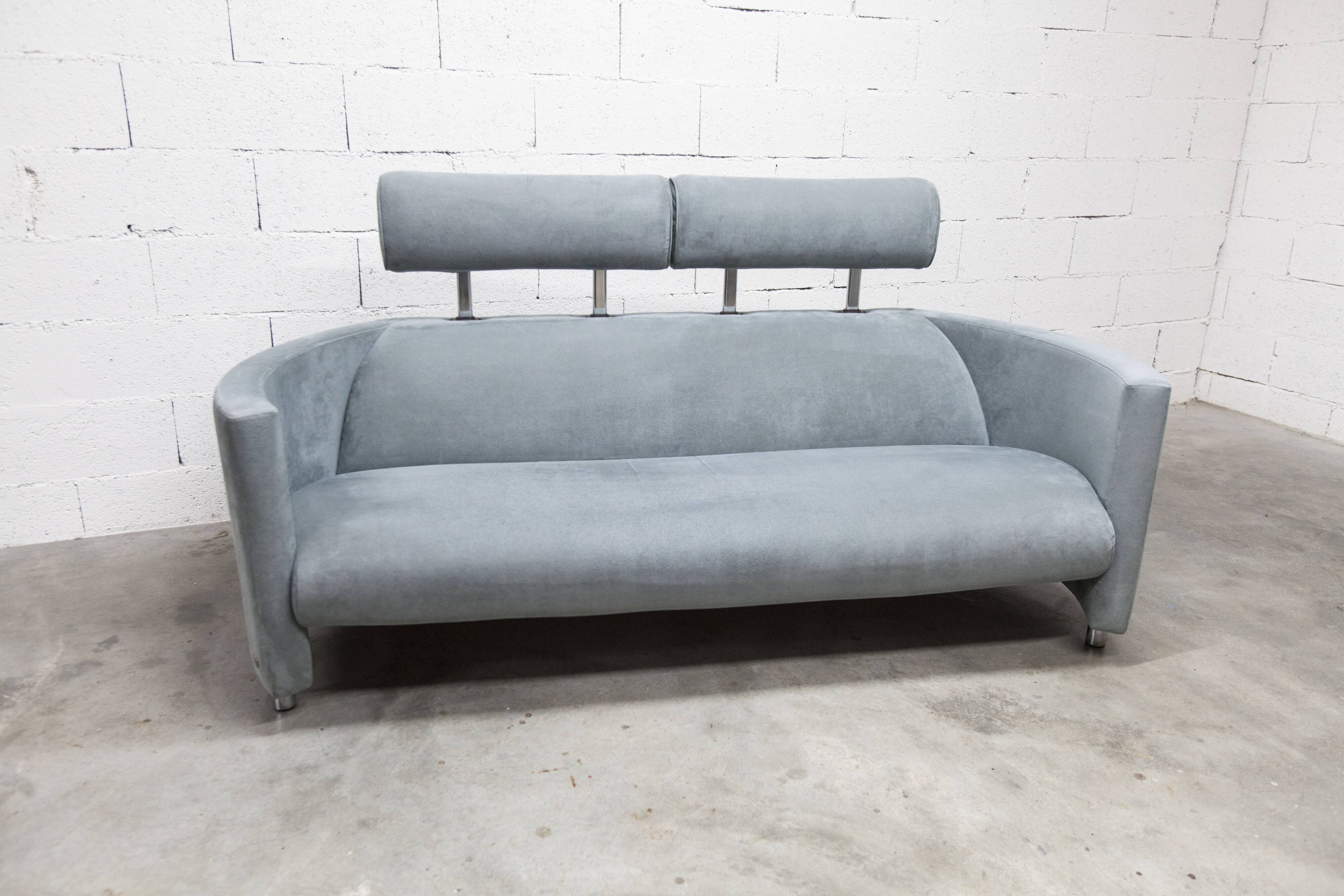 Negresco Sofa Design Bernard Massot for Neology France Moiré Velvet