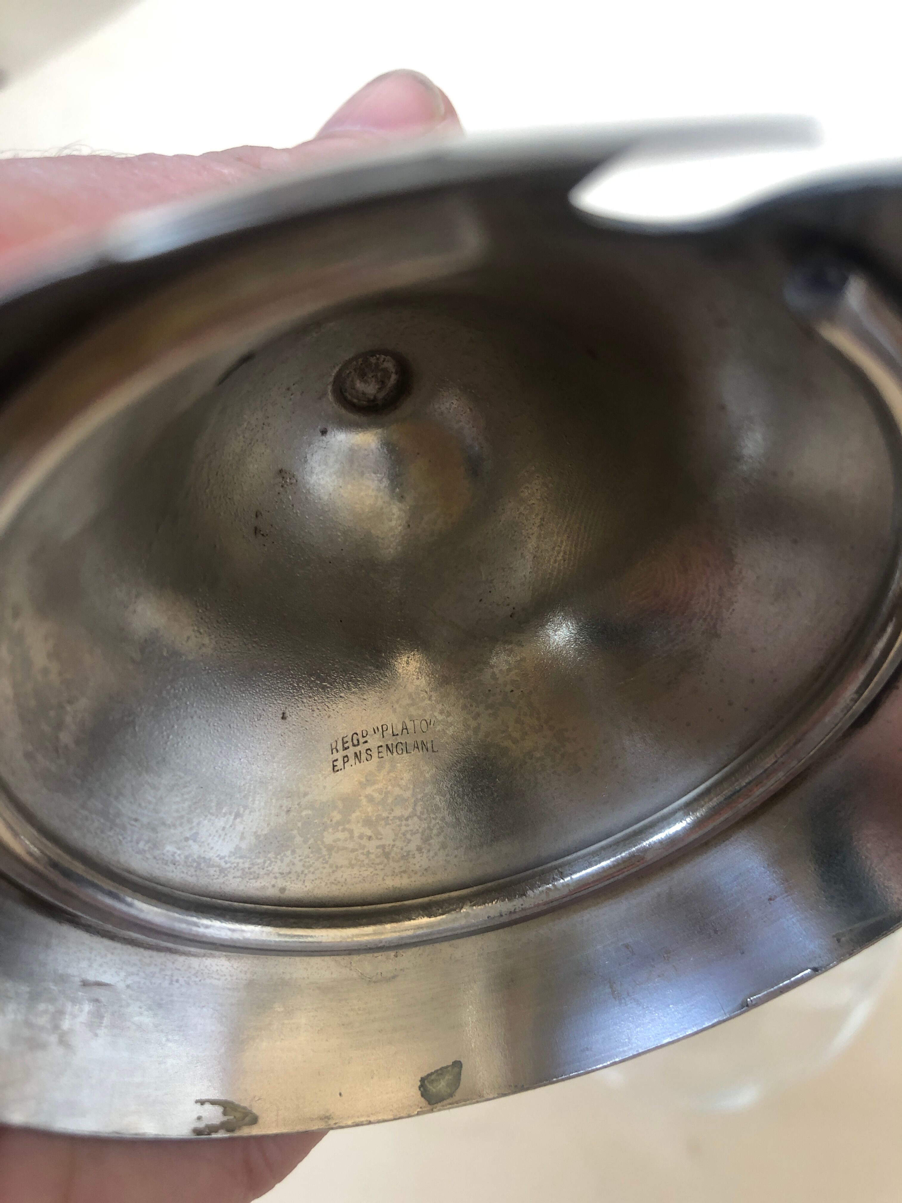 Set of candy apple and pear, metal and glass