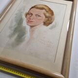 Portrait de femme signé Tony La Foglia, Paris Lido, école française XXème