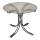 Round chrome and glass dining table / Italy, 1980s
