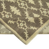 1970s Handwoven Vintage Anatolian Beige Rug 112 cm x 214 cm