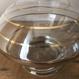 2 decanters with gold piping, 1960s