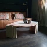 Vintage marble table 80s by Rochebobois