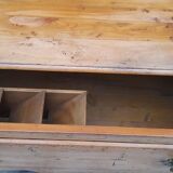 Rustic coffee table with sliding top L130 cm