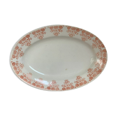 Orange flower earthenware dish from Moulin des Loups Hamage