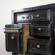 17th-century blackened wooden Flemish cabinet
