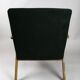 Fauteuil vintage velours verts Var B310 années 1970