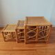Tables gigognes en rotin et cannage – Esprit Riviera – Vers 1970/80