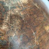 Vintage 1930 globe terrestrial Jacques Adnet world map J. Forest glass wood -