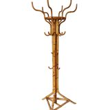 Porte-manteau perroquet en bambou vintage