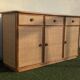 Vintage 1980s rattan sideboard by Roche Bobois