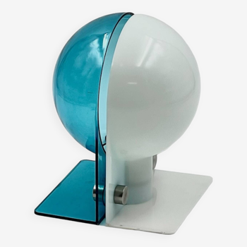 Harvey Guzzini Sirio Lamp by Lampa and Brazzoli – Iconic 70s Design in White & Blue