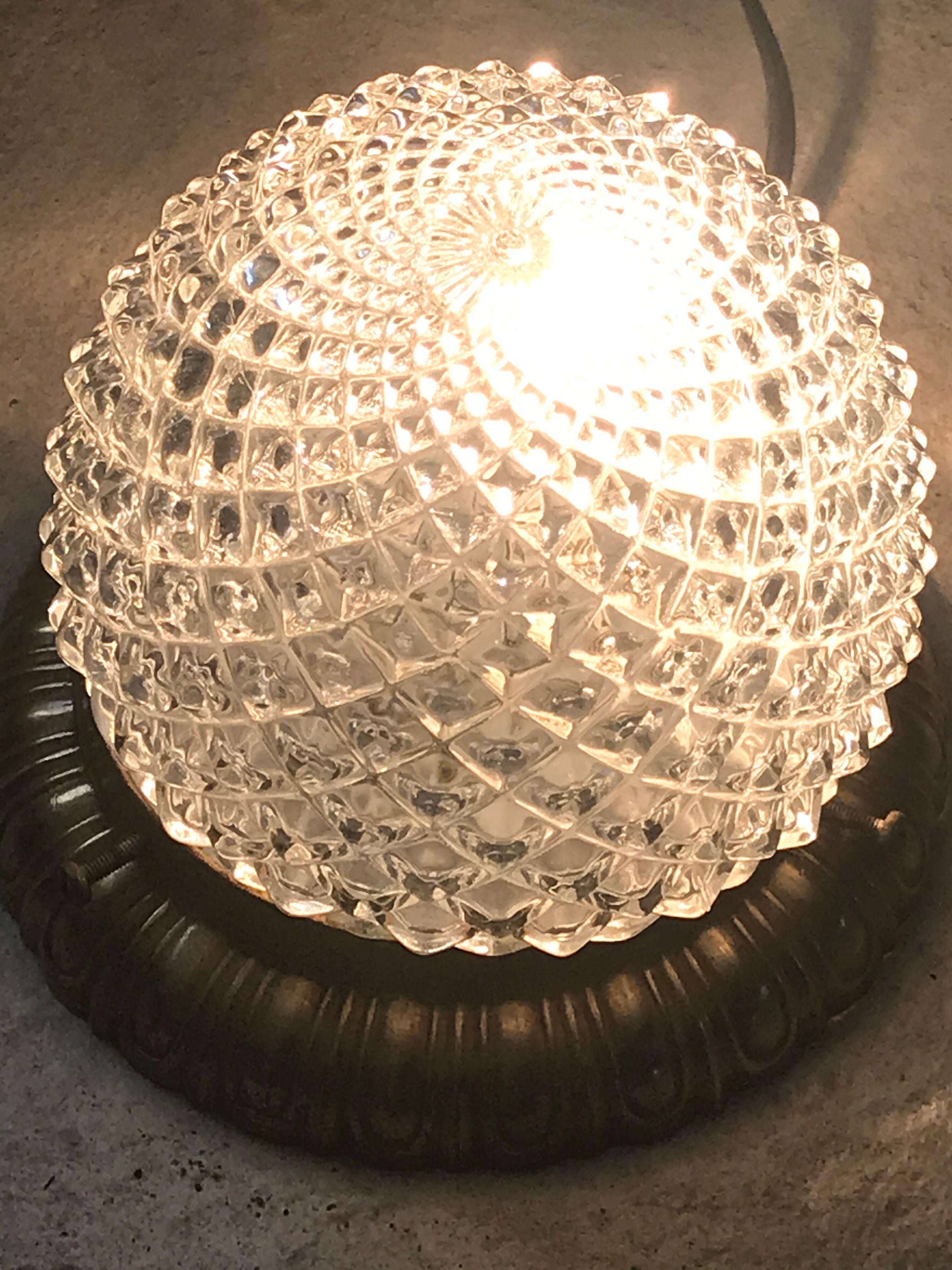 Vintage glass and brass ceiling