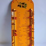 Vintage Provençal sheet metal commission list organizer